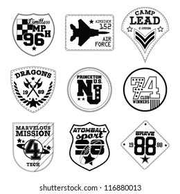 vector patch black and white