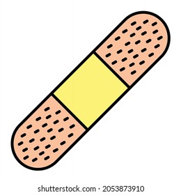 Vector Patch Filled Outline Icon Design
