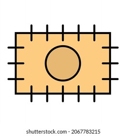 Vector Patch Filled Outline Icon Design
