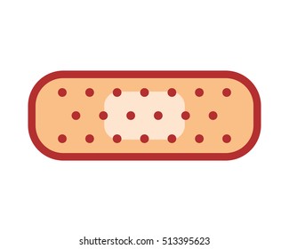 Vector patch icon isolated on white background. Medical symbol