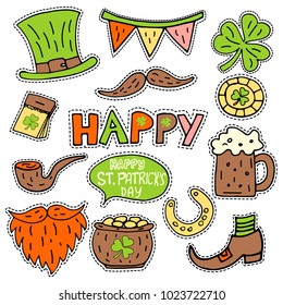 Vector patch set - St. Patrick's day. 