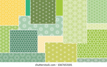 Vector patchwork quilt pattern. Vintage decorative elements. Geometric collage background. Indian, Arabic, Turkish motifs for fabric or paper print. Abstract colorful doodle pattern in mosaic style