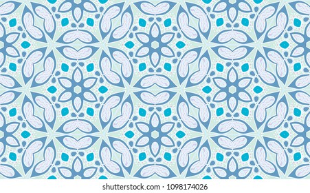Vector patchwork quilt pattern. Vintage decorative elements. Hand drawn background. Indian, Arabic, Turkish motifs for printing on fabric or paper. Abstract colorful seamless pattern in mosaic style