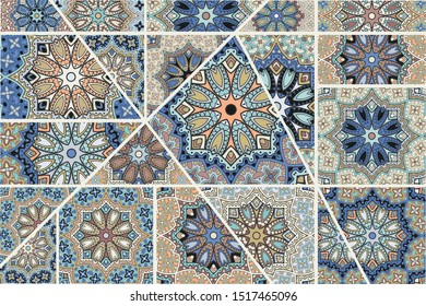 vector patchwork quilt pattern vintage decorative stock vector royalty free 1517465096