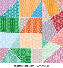 Vector patchwork quilt pattern. Vintage decorative elements. Hand drawn background. Indian, Arabic, Turkish motifs for printing on fabric or paper. Abstract colorful doodle pattern in mosaic style