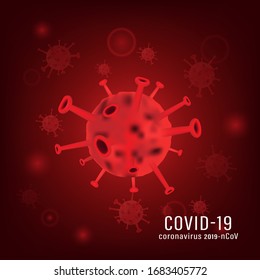 Vector pathogen  respiratory influenza covid-19 cell.Coronavirus 2019 background.