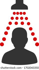Vector patient disinfection flat icon. Vector pictogram style is a flat symbol patient disinfection icon on a white background.