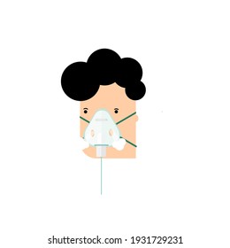 Vector de un paciente en nebulizador.