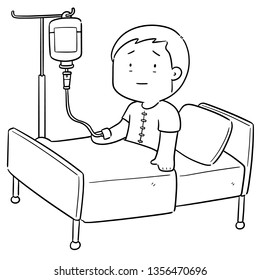 vector of patient using infusion medicine