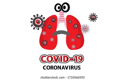 Vector of  patients  lung with Coronavirus (Covid-19) infected and pneumonia,Novel Coronavirus Pneumonia (NCP). 2019-nCoV disease.