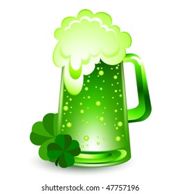 Vector Patrick's green beer