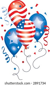 Agrupación de globos patrióticos
