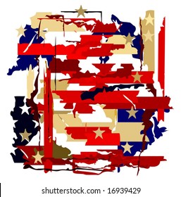 Vector Patriotic Grunge Abstract