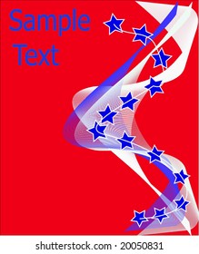 Vector Patriotic Stars On Waves