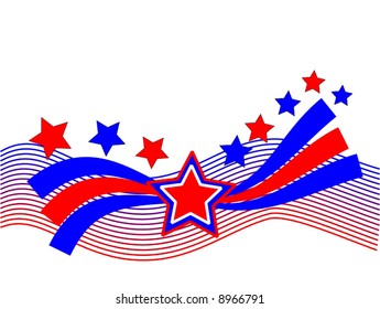 Vector Patriotic Stars And Stripes Background