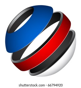 vector patriotic tricolor globe