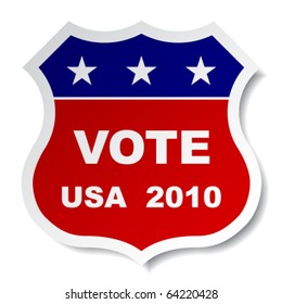 vector patriotic vote sticker