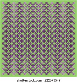 Vector pattern with 3 Polygon Green-Magenta Color