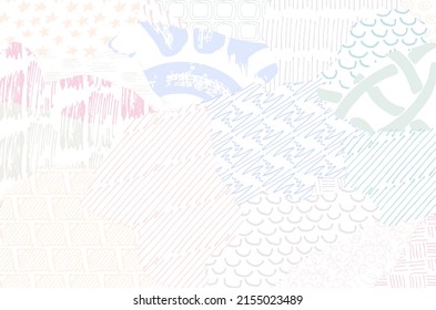 Vector pattern. Abstract background with brush strokes. Monochrome hand drawn texture. Modern graphic design.Hand drawn striped.	
