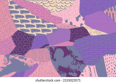 Vector pattern. Abstract background with brush strokes. Monochrome hand drawn texture. Modern graphic design.Hand drawn striped.	