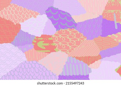 Vector pattern. Abstract background with brush strokes. Monochrome hand-drawn texture. Modern graphic design.Hand-drawn striped.	
