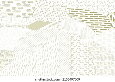 Vector pattern. Abstract background with brush strokes. Monochrome hand-drawn texture. Modern graphic design.Hand-drawn striped.	

