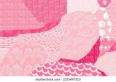 Vector pattern. Abstract background with brush strokes. Monochrome hand-drawn texture. Modern graphic design.Hand-drawn striped.	
