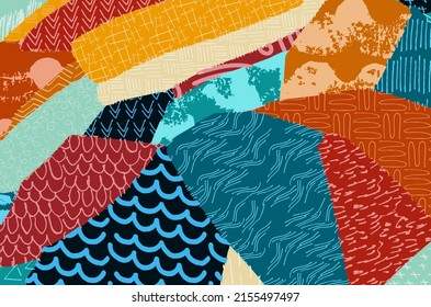 Vector pattern. Abstract background with brush strokes. Monochrome hand-drawn texture. Modern graphic design.Hand-drawn striped.	
