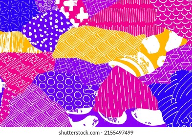 Vector pattern. Abstract background with brush strokes. Monochrome hand-drawn texture. Modern graphic design.Hand-drawn striped.	
