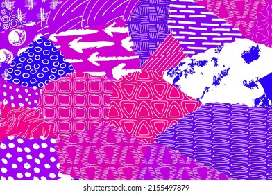 Vector pattern. Abstract background with brush strokes. Monochrome hand-drawn texture. Modern graphic design.Hand-drawn striped.	
