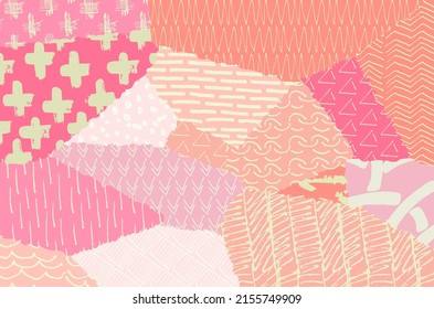 Vector pattern. Abstract background with brush strokes. Monochrome hand drawn texture. Modern graphic design.Hand drawn striped.	
