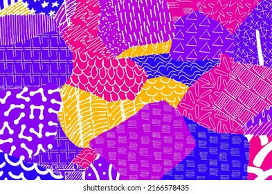 Vector pattern. Abstract background with brush strokes. Monochrome hand-drawn texture. Modern graphic design.Hand-drawn striped.	
