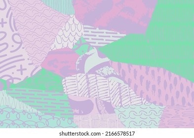 Vector pattern. Abstract background with brush strokes. Monochrome hand-drawn texture. Modern graphic design.Hand-drawn striped.	
