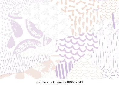 Vector pattern. Abstract background with brush strokes. Monochrome hand-drawn texture. Modern graphic design.Hand-drawn striped.	
