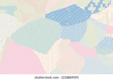 Vector pattern. Abstract background with brush strokes. Monochrome hand drawn texture. Modern graphic design.Hand drawn striped.	
