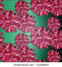 Vector pattern abstract background with colorful ornament. Hand draw illustration.
