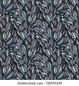Vector pattern abstract background with colorful ornament. Hand draw illustration.