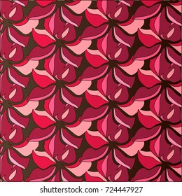 Vector pattern abstract background with colorful ornament. Hand draw illustration.