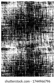 Vektormuster Abstrakter Hintergrund. Monochrome handgefertigte Grunge Textur. Modernes Grafikdesign mit Teppichmuster