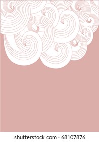 Vector pattern. Abstract background of pink spirals