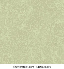 Vector pattern abstract background with wave ornament. Hand draw illustration, coloring book zentangle motif