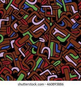 vector pattern with abstract colored elements