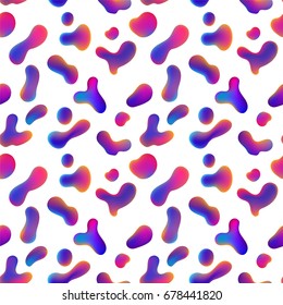 Patrón vectorial con líquido colorido abstracto sobre fondo blanco