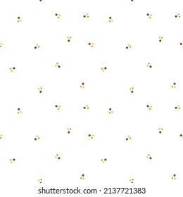 Vector pattern with abstract dots in beige colors,spots cartoon-style, circles, illustration for fabrics, wrapping paper, postcards, design.