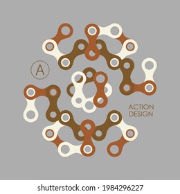 Vector pattern with abstract figures