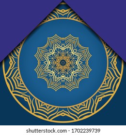 Vector Pattern With Abstract Floral Round Ornament. Oriental Pattern. Indian, Moroccan, Mystic, Ottoman Motifs. 