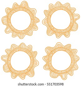Vector pattern with abstract flowers. 