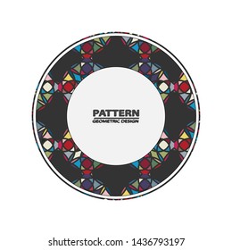  Vector pattern. Abstract geometric frame. Circles abstract background.