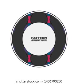  Vector pattern. Abstract geometric frame. Circles abstract background.
