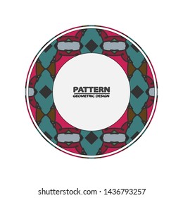  Vector pattern. Abstract geometric frame. Circles abstract background.